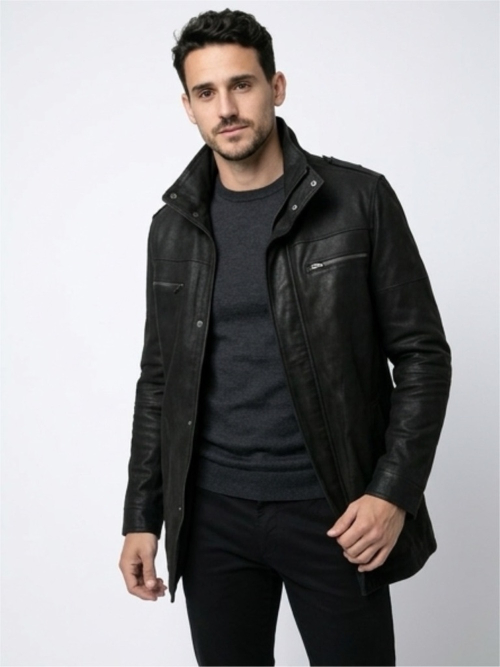 Danier Nubuck Leather Coat.